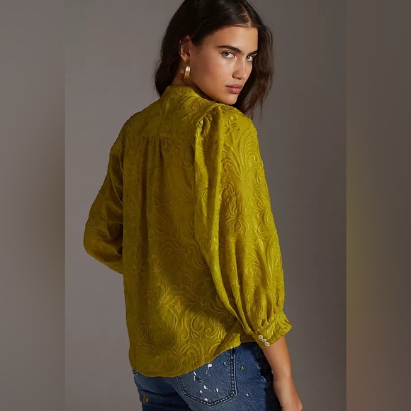 NWT Anthropologie Pilcro Bella Embroidered Button Down Size Small Petite - Picture 7 of 7